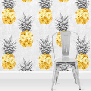 Peony-filled Pineapples Wallpaper