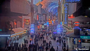 People In Fremont Street Wallpaper