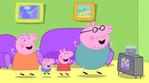 Peppa Pig House Family Time Wallpaper