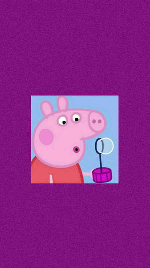 Peppa Pig Iphone Blowing Bubbles Wallpaper
