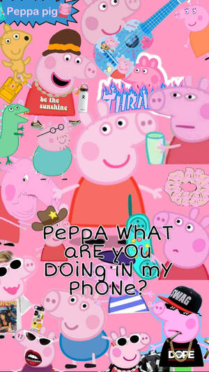 Peppa Pig Iphone Cute Collage Wallpaper