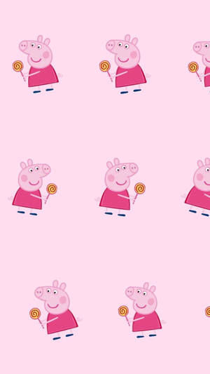 Peppa Pig Phone Pink Wallpaper Wallpaper