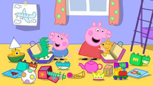 Peppa Pig Play Room Wallpaper