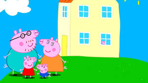 Peppa Pig Yellow Home Wallpaper