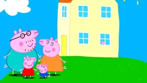 Peppa Pig Yellow Home Wallpaper