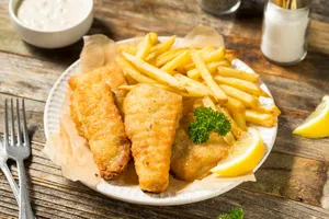 Perfectly Fried Fish And Chips Wallpaper