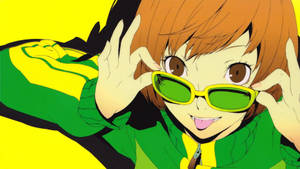 Persona 4 Chie Tongue Out Wallpaper