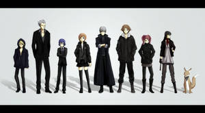 Persona 4 Heroes White Themed Wallpaper