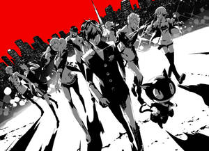 Persona 5 4k Phantom Grayscale Wallpaper