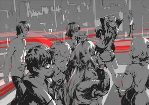 Persona 5 Gray Fan Art Wallpaper
