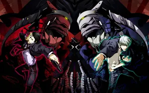 Persona Izanagi And Adachi Wallpaper