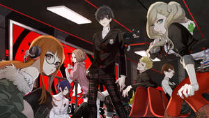 Persona Protagonist And Friends Wallpaper