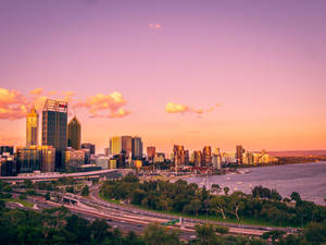 Perth During Sunset Wallpaper
