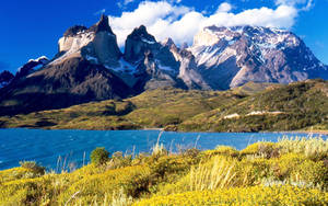Peru Andes Mountain Landscape Collage Wallpaper
