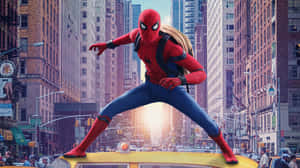Peter Parker, Brings Justice To The Streets As Spider Man Wallpaper