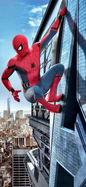 Peter Parker Saves The Day In 'spider-man Homecoming' Wallpaper