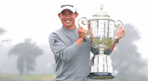 Pga Trophy Collin Morikawa Wallpaper