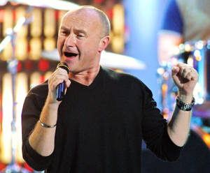 Phil Collins Singing High Notes Wallpaper