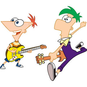 Phineas And Ferb Playing Instruments Wallpaper
