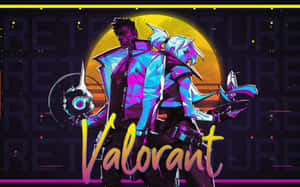 Phoenix And Jett Vaporwave Valorant Desktop Wallpaper