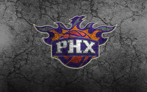 Phoenix Suns Emblem On Cement Wall Wallpaper
