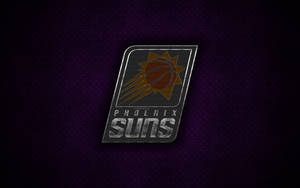 Phoenix Suns On Criss Cross Metal Wallpaper