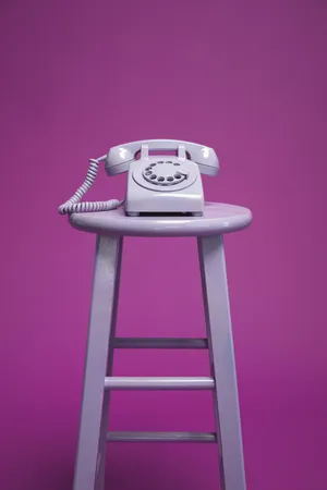 Phone On Stool Wallpaper