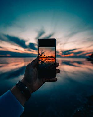 Phone Sunset Scenery