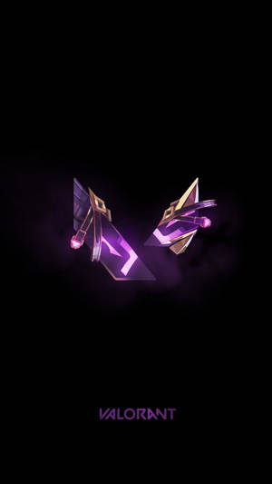 Phone Valorant Purple Blade Logo Wallpaper