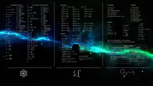 Physics Equation Galaxy Design Wallpaper