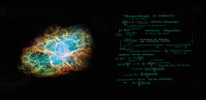 Physics Equation With Nebula Wallpaper