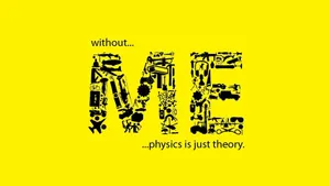Physics Yellow Typography Wallpaper