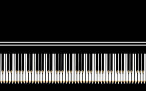 Piano Keyboard Pencil Art Wallpaper