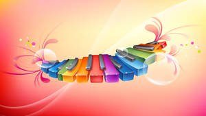 Piano Keys Color Full Hd Wallpaper