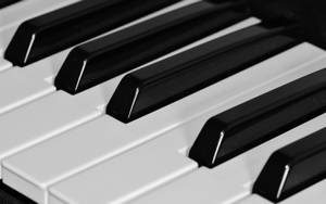 Piano Shiny Black Keys Wallpaper