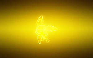 Pichu In Bright Yellow Lights Wallpaper