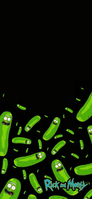 Pickle Rick Falling Wallpaper