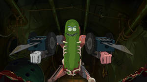 Pickle Rick In A Sewer Wallpaper