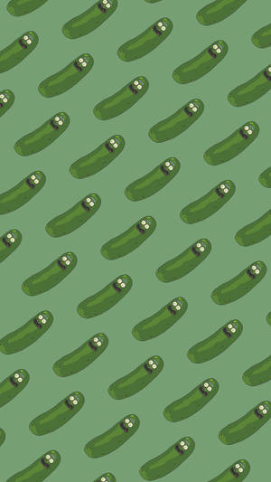 Pickle Rick Pattern Wallpaper