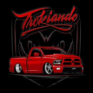 Pickup Truck Red Chevrolet Silverado Trokiando Digital Art Wallpaper