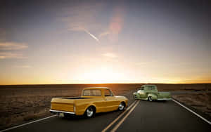 Pickup Truck Yellow Green Chevrolet Ck Wallpaper