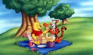 Picnic Winnie The Pooh Tiger Piglet Wallpaper