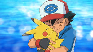 Pikachu Hugging Ash