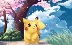 Pikachu In The Springtime Wallpaper