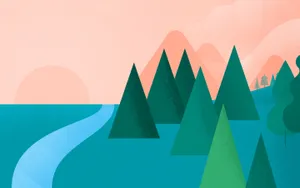 Pine Trees Vector Art Wallpaper