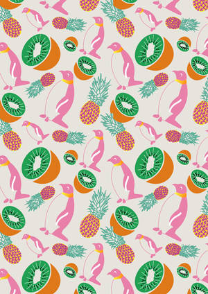 Pineapples And Penguins Artwork Wallpaper