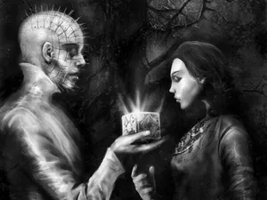 Pinhead Black And White Comic Art Wallpaper