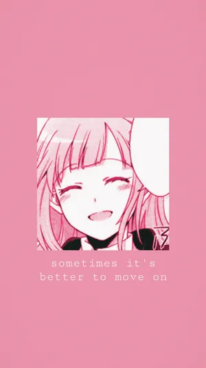 Pink Aesthetic Anime Phone Nanami Chiaki Wallpaper
