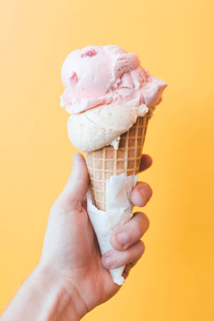 Pink Aesthetic Ice Cream Wallpaper
