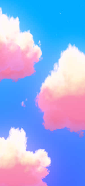 Pink And Blue Clouds In The Sky Wallpaper